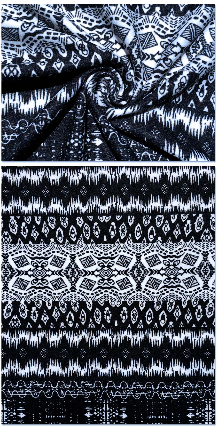 Трикотажная шелковая ткань из полиэстера в этническом стиле